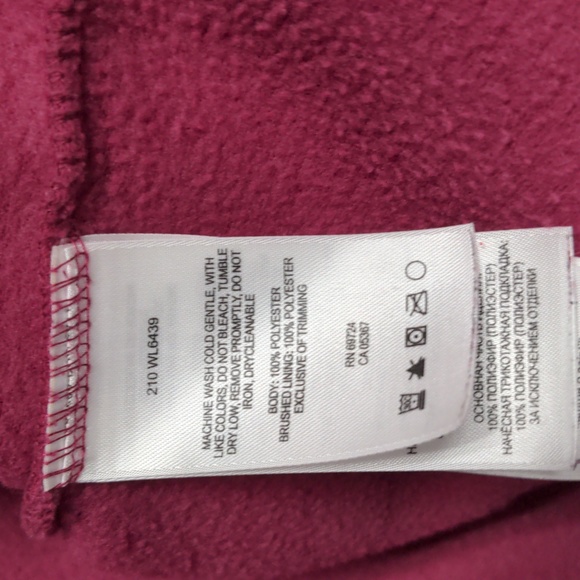 M pink columbia full zip up fleece jacket w collar zip pockets elastic cuffs hem - Picture 6 of 11
